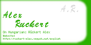 alex ruckert business card